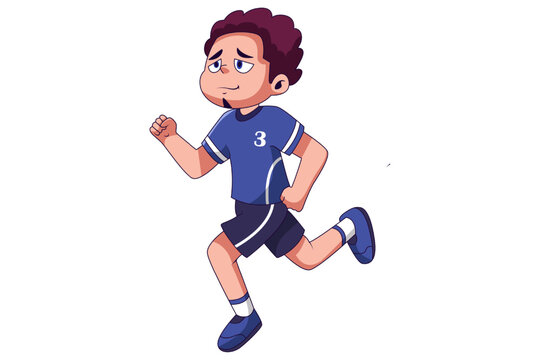 Cute Football Player Character Design Illustration