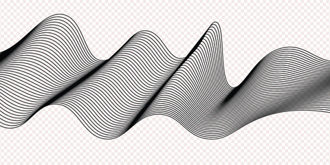 Technology abstract lines on white background. Undulate Grey Wave Swirl, frequency sound wave, twisted curve lines with blend effect arts lines waves background abstract