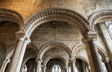 arch designs in the Galilee Chapel, Durham Cathedral, Durham, UK - obrazy, fototapety, plakaty
