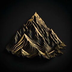 Golden Mountain Range as a logo design.