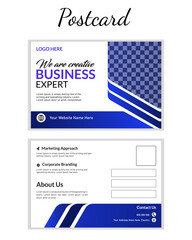  Colorful corporate business postcard or EDDM postcard design template