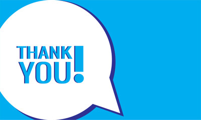 Thank you speech bubble banner. Can be used for business, marketing and advertising. Vector EPS 10. Isolated on white background