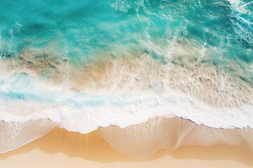 Fototapeta na wymiar Aesthetic Beach Pictures: Stunning Aerial View of Beach Paradise