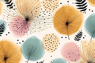 Aesthetic Boho Wallpaper: Modern Dotted Background - Seamless, Trendy Designs