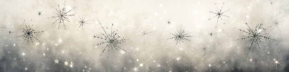 Grunge grey winter frozen background with snowflakes. Generative AI
