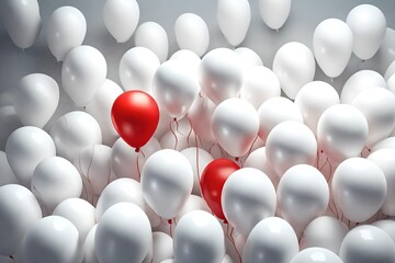 white and red balloons