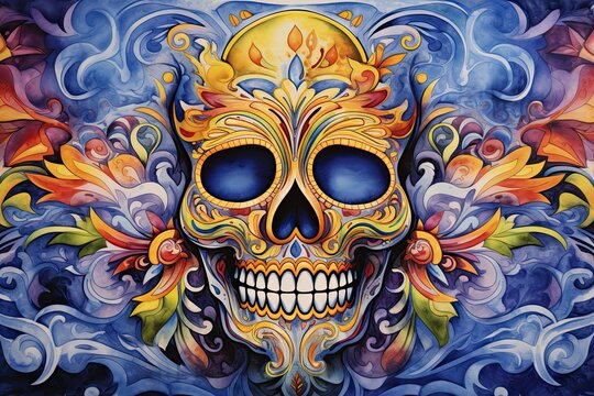Chicano Wallpaper with Stunning Watercolor Background - Vibrant and Artistic