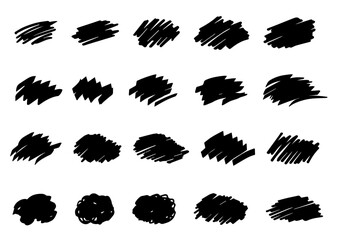 Black brush strokes. Used for title frames, etc.