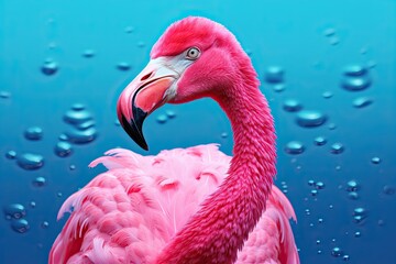 Fototapeta premium Flamingo Pink Color: Exotic Bird Design in Vibrant Hues