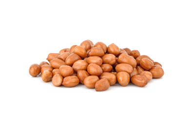 Roasted peanuts snack isolated on a white background