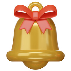 Christmas Bell Christmas 3D render icon set Festive icon