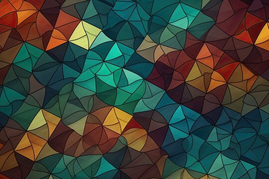 Math Wallpaper Seamless Pattern: Vibrant and Geometric Mathematics Inspired Digital Image