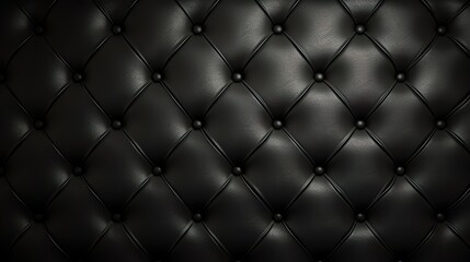 luxury buttoned black leather