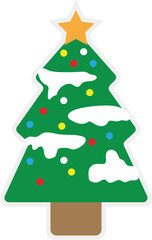 christmas tree vector image