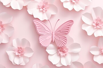 Pink Butterfly Wallpaper: Stunning Background Design for Wallpaper
