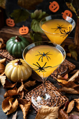 Halloween Cocktail - Pumpkin Spice Martini drink
