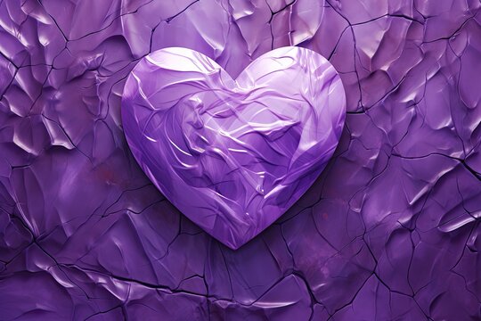 Close Up Purple Heart Wallpaper: Vibrant and Captivating Image for Desktop or Mobile