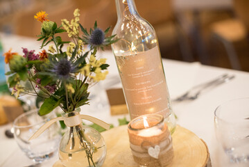 Décoration de table champêtre, campagne	