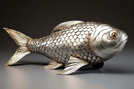 Sardine Silver Color Fish Scale Design: An Exquisite Digital Image