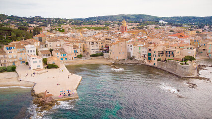 Vue aérienne de Saint Tropez, Provence Alpes Côte d'Azur