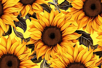 Sunflower Yellow Color: A Radiant Bloom Pattern for Vibrant Imagery