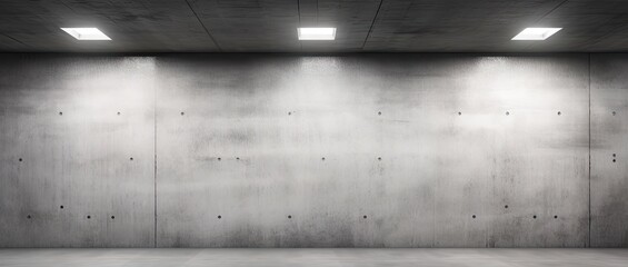 Empty concrete room. Designing shadows. Modern grunge gallery. Weathered beauty. Aged interior. Exploring tunnel. Dark corridor