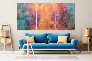 Vintage Trippy Retro Aesthetic Wallpaper: Watercolor Painting on Canvas for Nostalgic Ambiance
