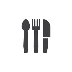 Fork spoon knife vector icon