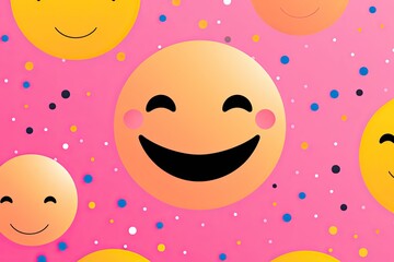 Wallpaper Smiley Face: Seamless Modern Dotted Background for Vibrant and Playful Decor