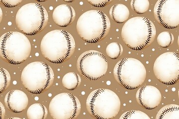Softball Wallpaper: Seamless Modern Dotted Background for a Sporty Vibe