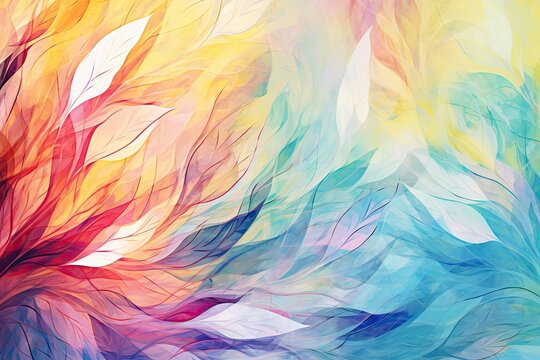 Spring Wallpaper: Abstract Art Background with Vibrant Colors for a Refreshing Look