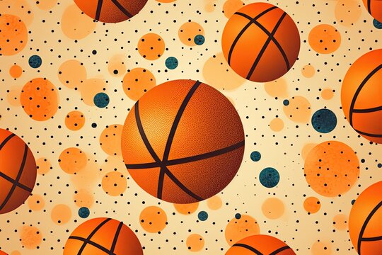 Basketball Wallpapers: Seamless Modern Dotted Background for a Stylish Look