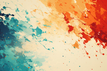 Fototapeta premium Abstract red blue orange green color splashes . High quality photo