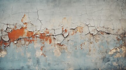 rusty paint on the concrete wall background