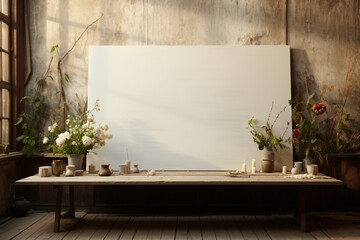 A blank canvas waiting to be painted, signifying the blank slate and endless possibilities of the year ahead.  