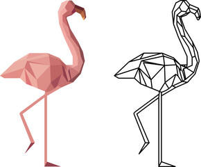  geometric pink flamingo