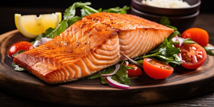 Salmon on a delicious plate