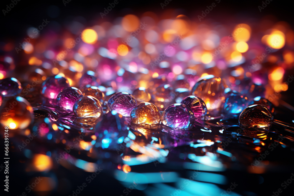 Leinwandbilder an abstract art composition with shimmering lights and glimmering particles, symbolizing hope and op