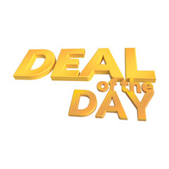 3D Deal of the Day symbol, Special offer price sign