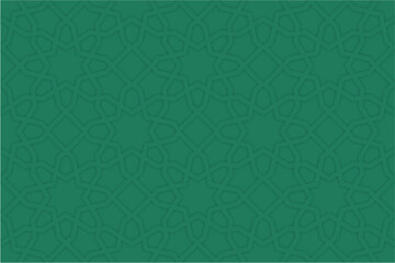 Green turquoise background with three dimensional geometric pattern. Islamic background with three dimensional effect. Best design for banner, leaflet, backdrop, cover, card, and more.