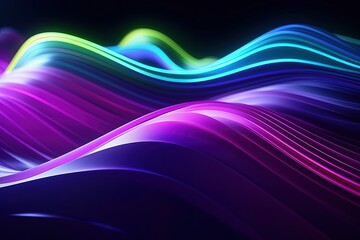 Naklejka premium abstract futuristic background with pink blue glowing neon moving high speed wave lines and bokeh lights. Data transfer concept Fantastic wallpaper