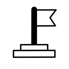flag icon, thin line icon trendy design