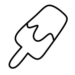 Ice Pop thin line icon, Ice Cream, Food Icon, EDITABLE STROKE, vector