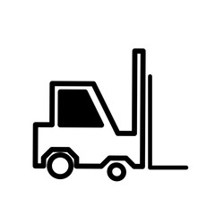 Forklift car icon, vector illustration