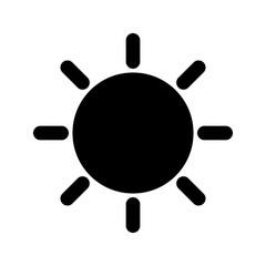 Sun II Glyph Icon pictogram symbol visual illustration