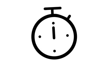 stopwatch icon line art vector design On white background