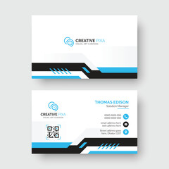 Creative Business Card Print Template. Visiting card for business and personal use. Flat Design. Stationery Design