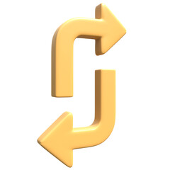 3D Arrow Yellow Icon
