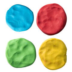 Blue, red green and yellow modeling clay