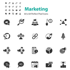 set of marketing icons, online marketing, advertising